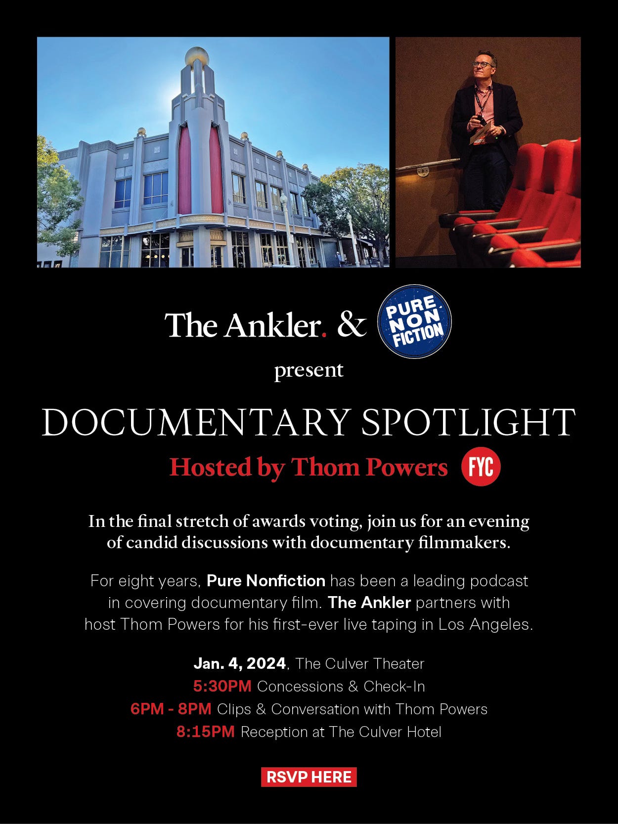 Thom Powers & The Ankler Invite You: Documentary Spotlight (FYC)