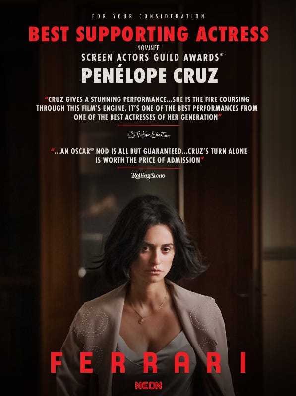 FYC | FERRARI | Penélope Cruz – Best Supporting Actress