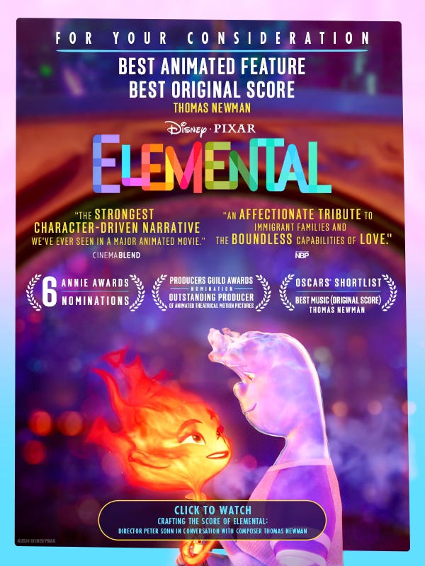 PGA Nominated ELEMENTAL: Director Peter Sohn in Conversation with Composer Thomas Newman