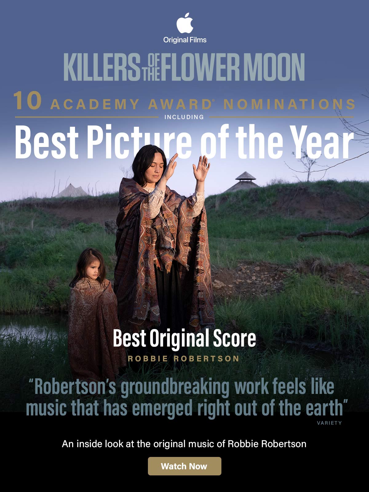 KILLERS OF THE FLOWER MOON | Martin Scorsese on his longtime creative collaboration with composer Robbie Robertson, nominated for Best Original Score | Watch Now