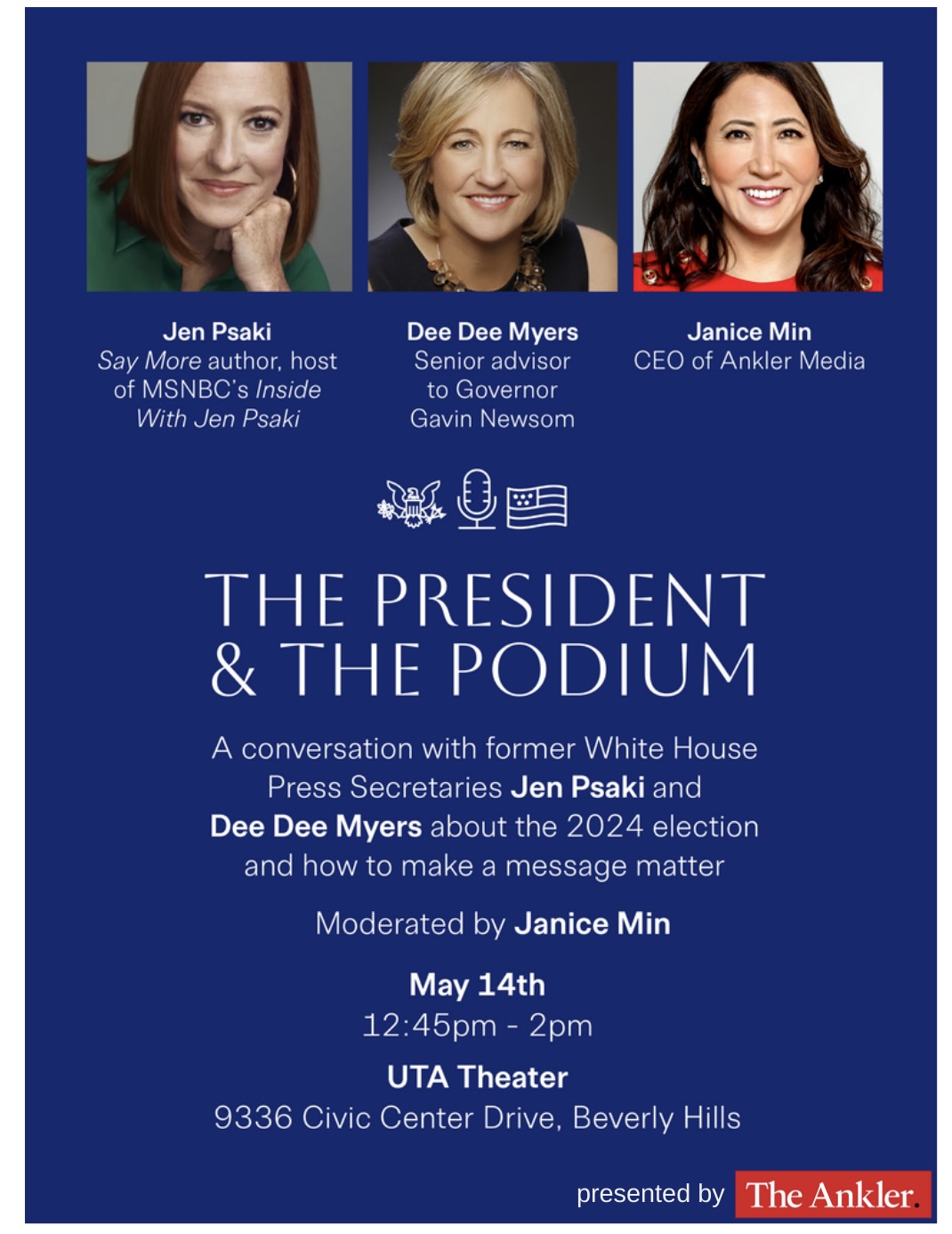 Jen Psaki, Dee Dee Myers & Janice Min: In Conversation