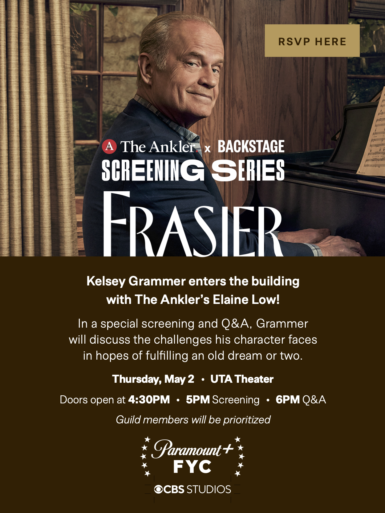 Join Kelsey Grammer This Thursday