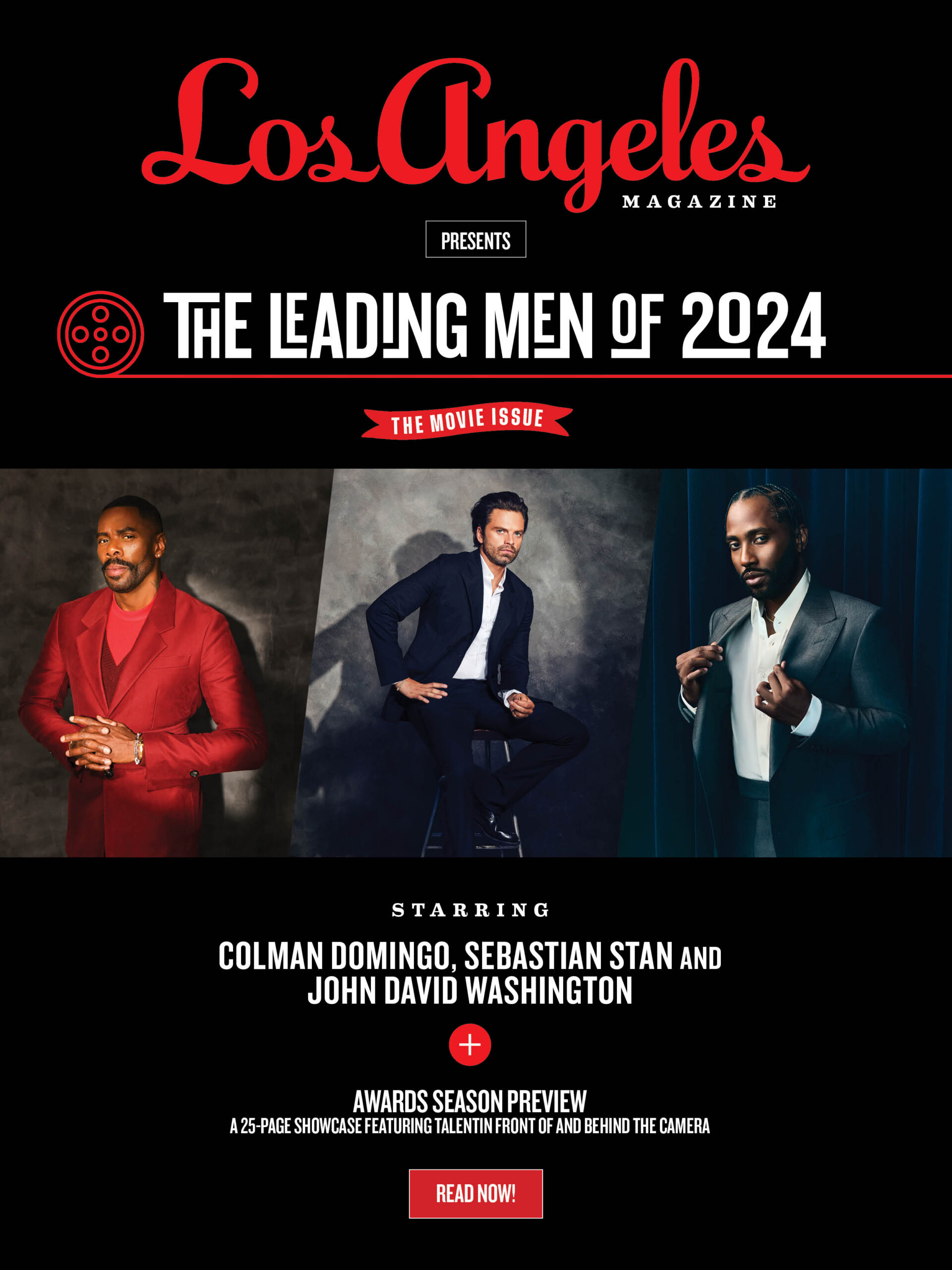 A-List Alert! Colman Domingo, Sebastian Stan & John David Washington Headline L.A. Mag’s Movie Issue
