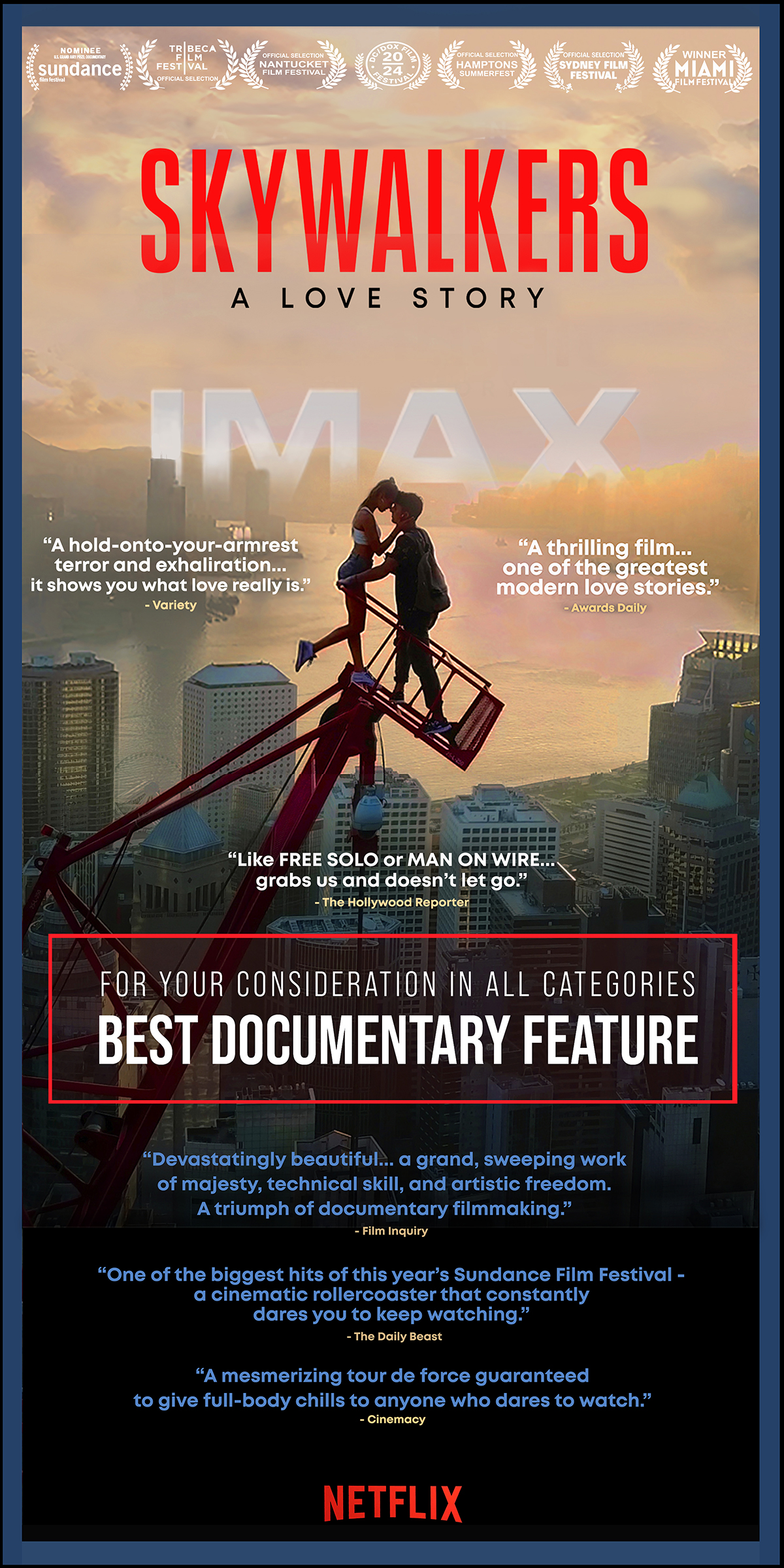 Oscar buzz rising for SKYWALKERS: A LOVE STORY as voters praise craft of audience award-winning Sundance hit