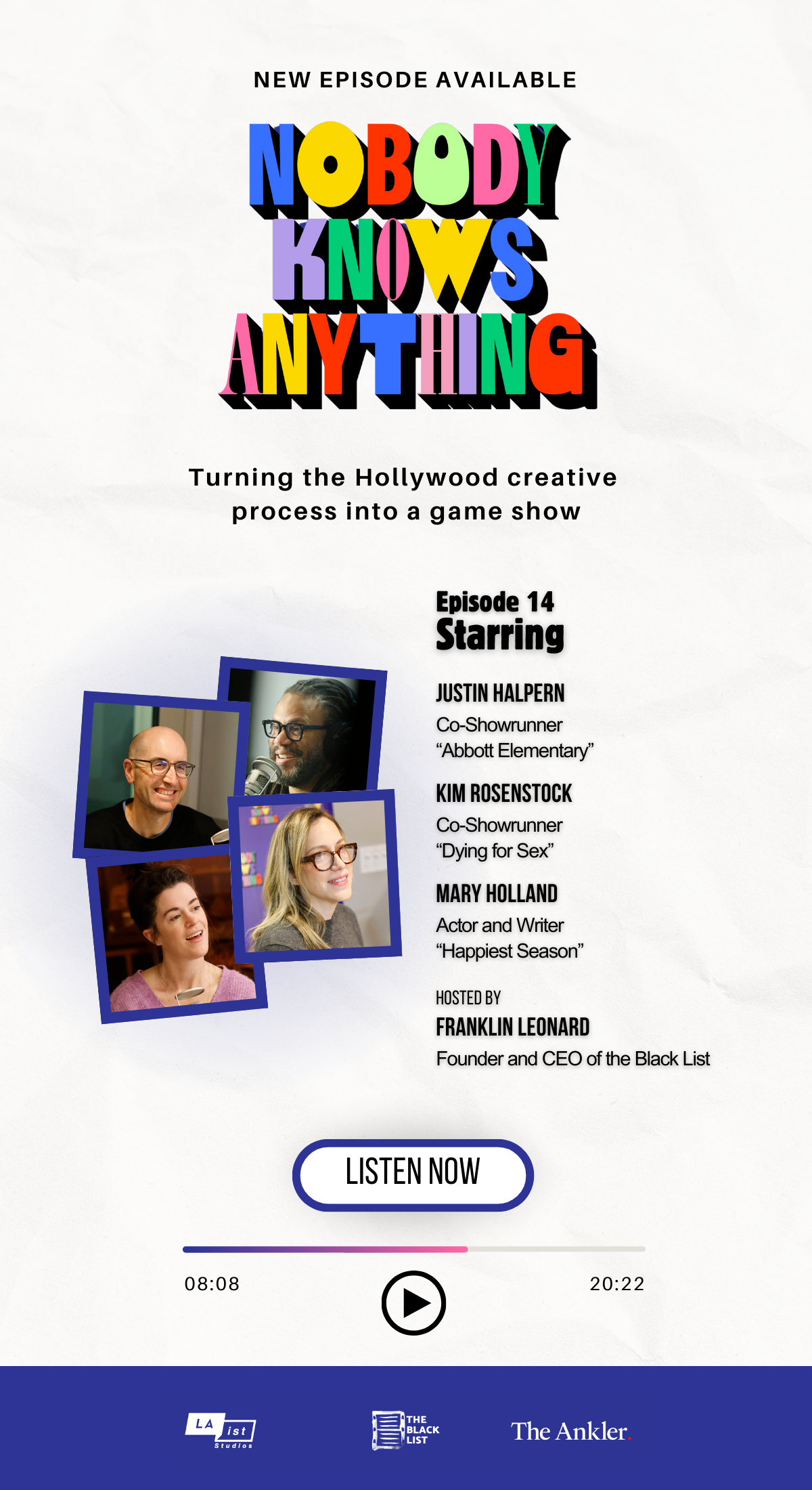 Listen Now: Justin Halpern, Kim Rosenstock & Mary Holland on “Nobody Knows Anything”