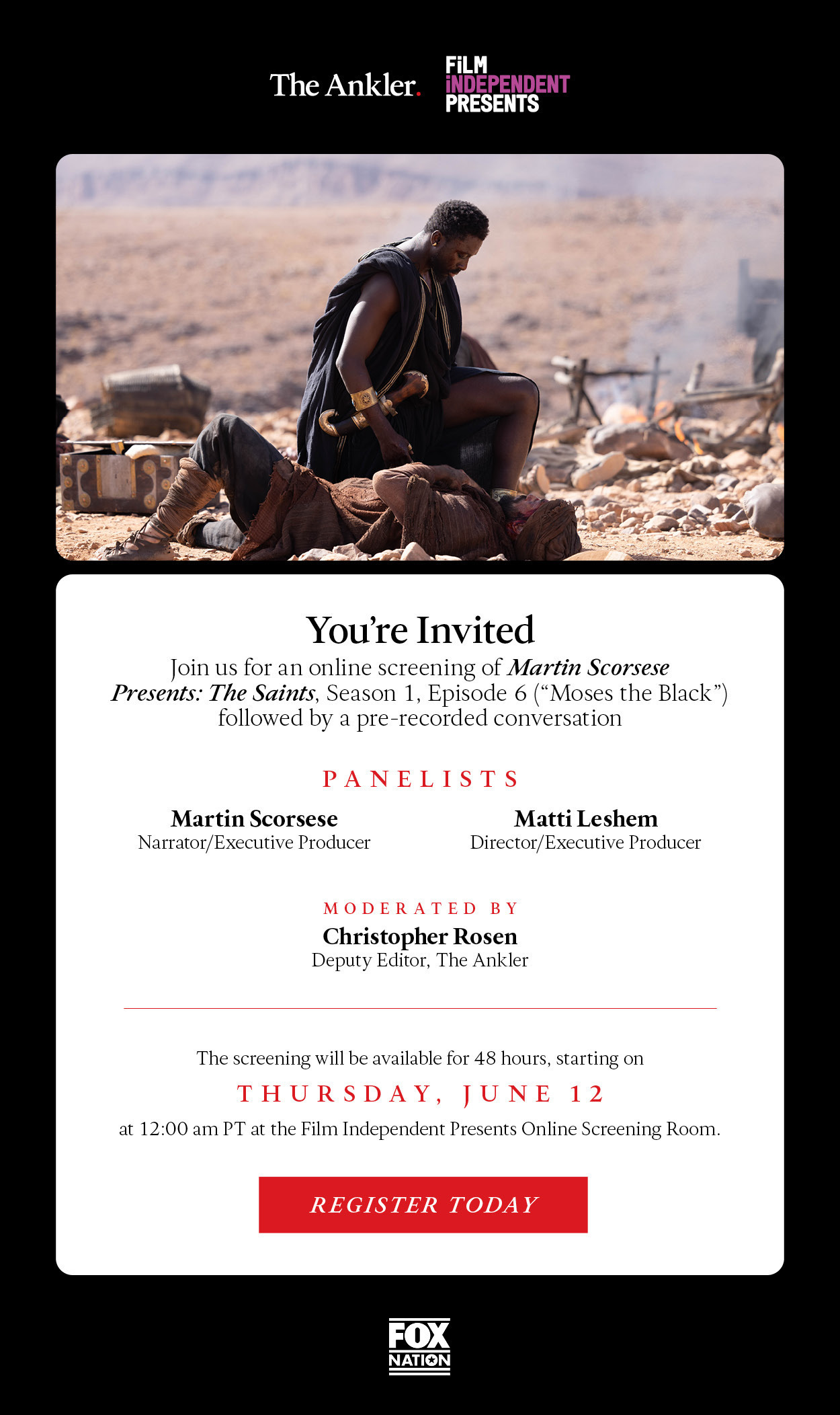 You’re Invited to a Virtual Screening and an Exclusive Q&A with Martin Scorsese + Matti Leshem