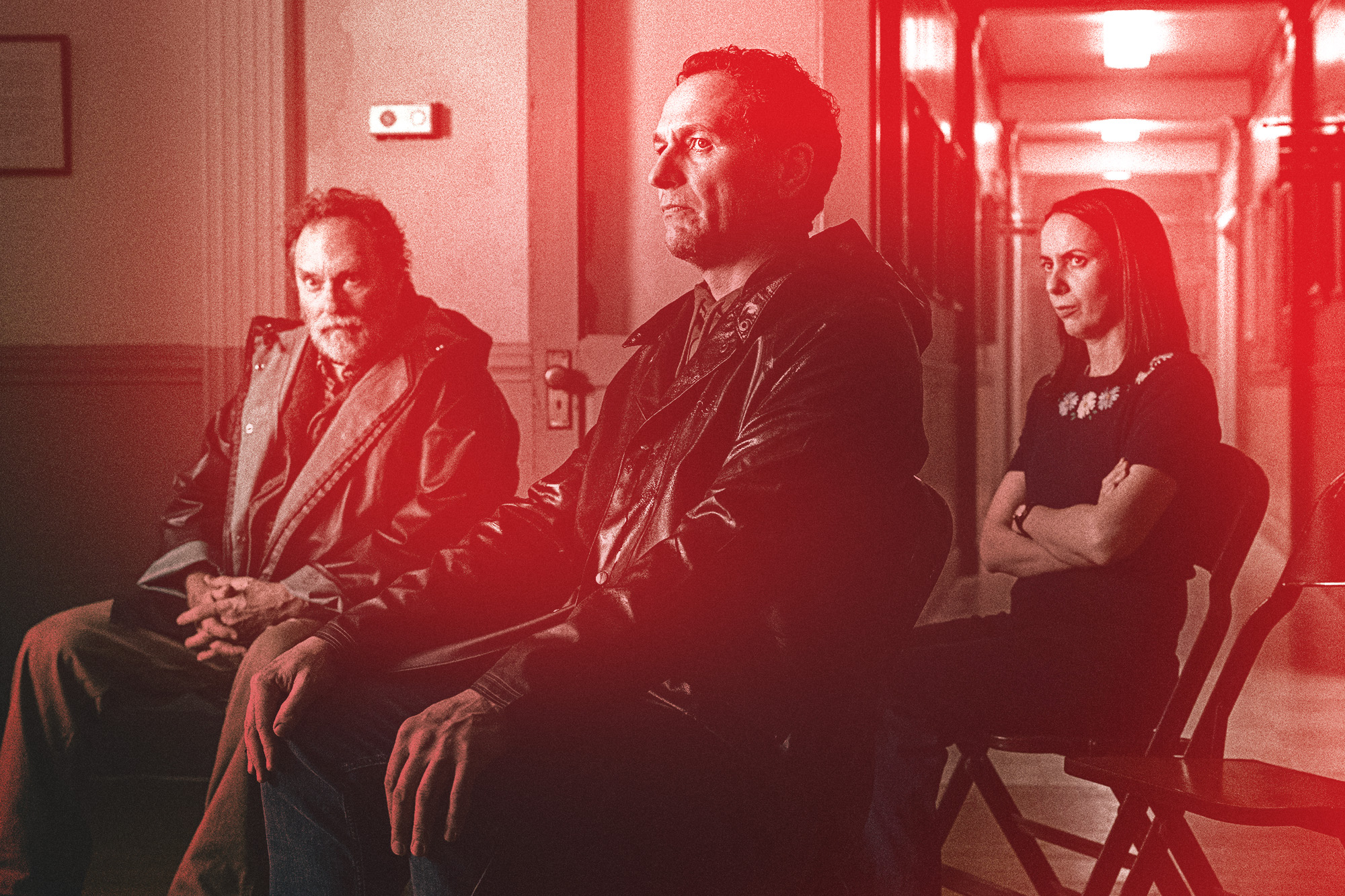 Stephen Root, Matthew Rhys and Kate O'Flannery in 'Widow's Bay'