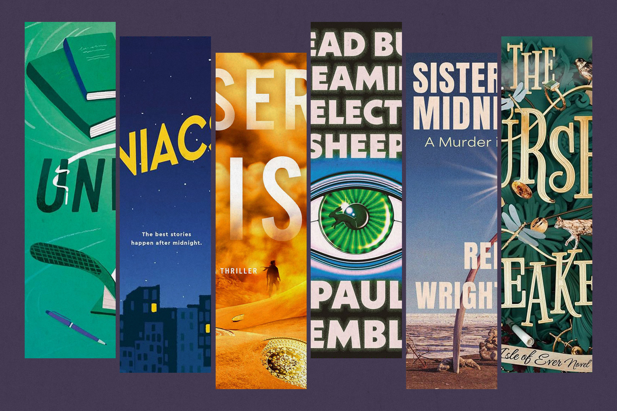 collage of slices of book covers