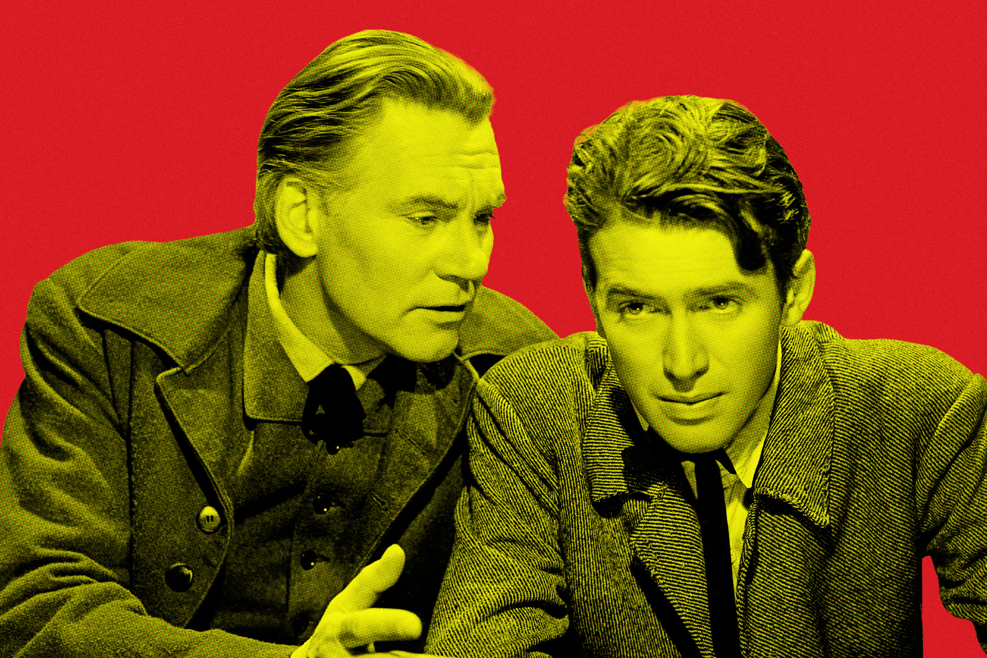 Walter Huston and Jimmy Stewart in OF HUMAN HEARTS
