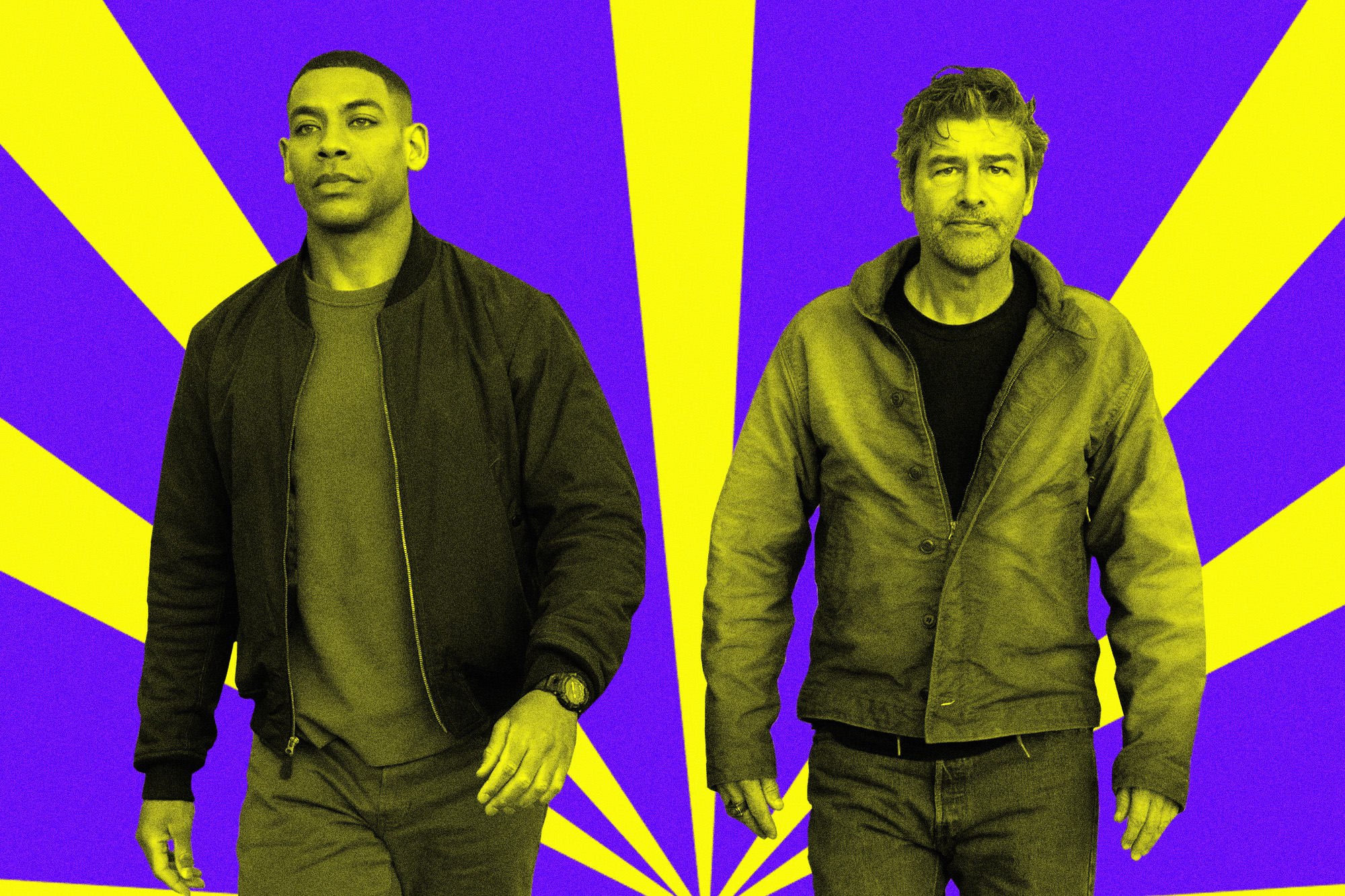Aaron Pierre and Kyle Chandler in DC's 'Lanterns'
